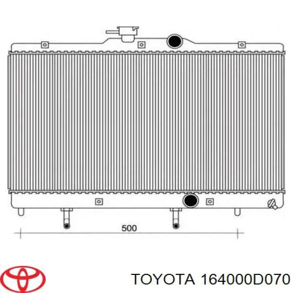 164000D070 Toyota радиатор
