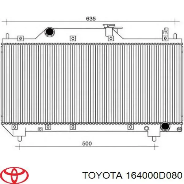 Купить 164000D080 Toyota Радиатор водяной