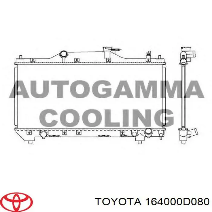 164000D080 Toyota радиатор