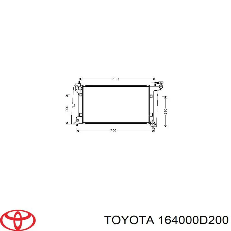 164000D200 Toyota радиатор