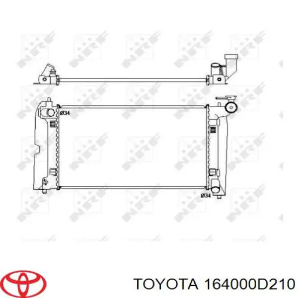 Радиатор охлаждения двигателя Toyota 164000D210 цена, от 45.61 USD