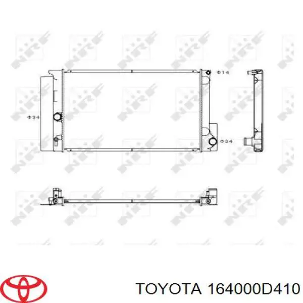 164000D410 Toyota радиатор