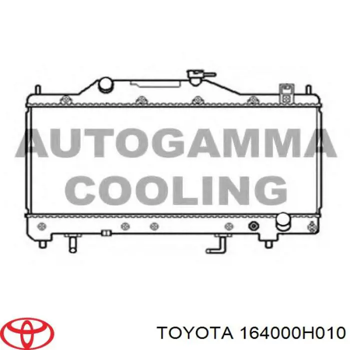 Radiador refrigeración del motor 164000H010 Toyota