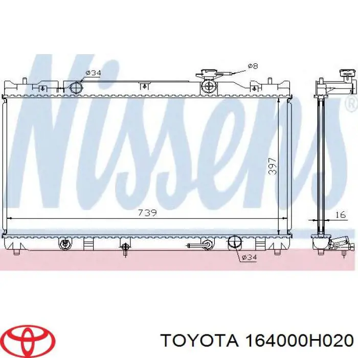 164000H020 Toyota радиатор