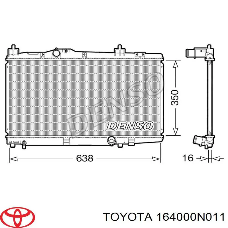 164000N011 Toyota Радиатор основной