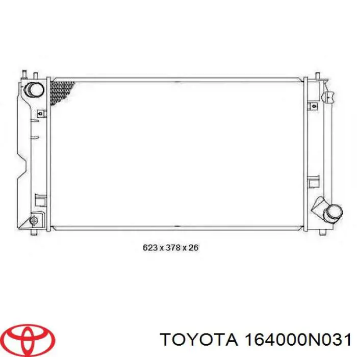 164000N031 Toyota Радиатор основной