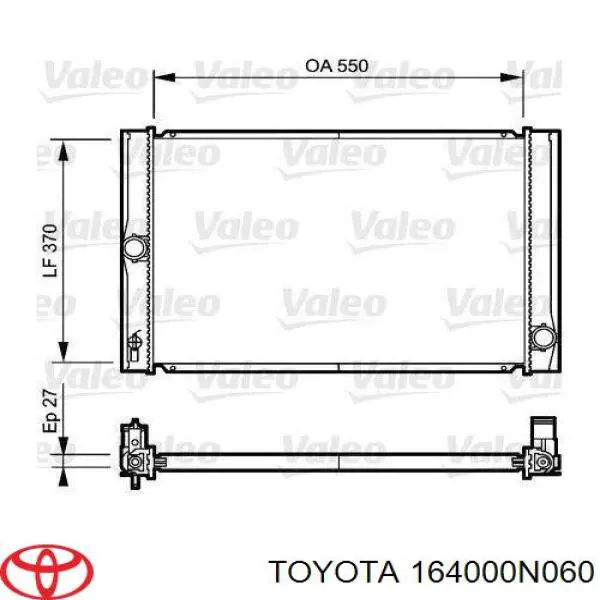 Купить 164000N060 Toyota Радиатор водяной