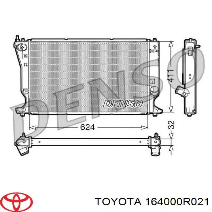 164000R021 Toyota радиатор