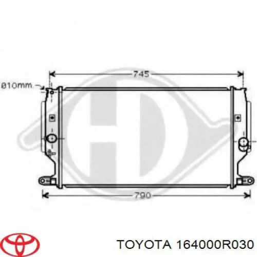 Купить 164000R030 Toyota Радиатор водяной