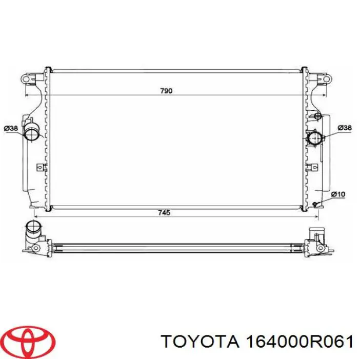 Радиатор 164000R061 Toyota