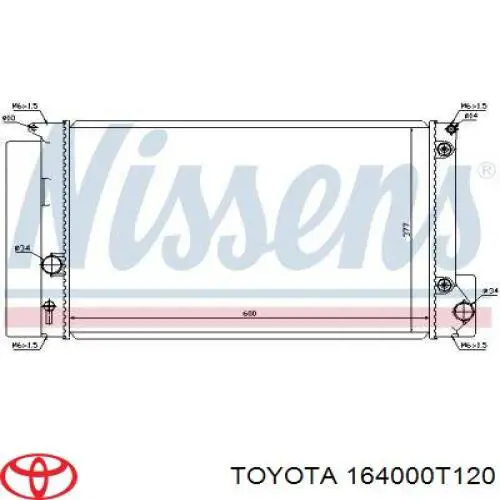 Радиатор 164000T120 Toyota