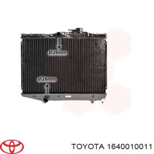 Радиатор 1640010011 Toyota