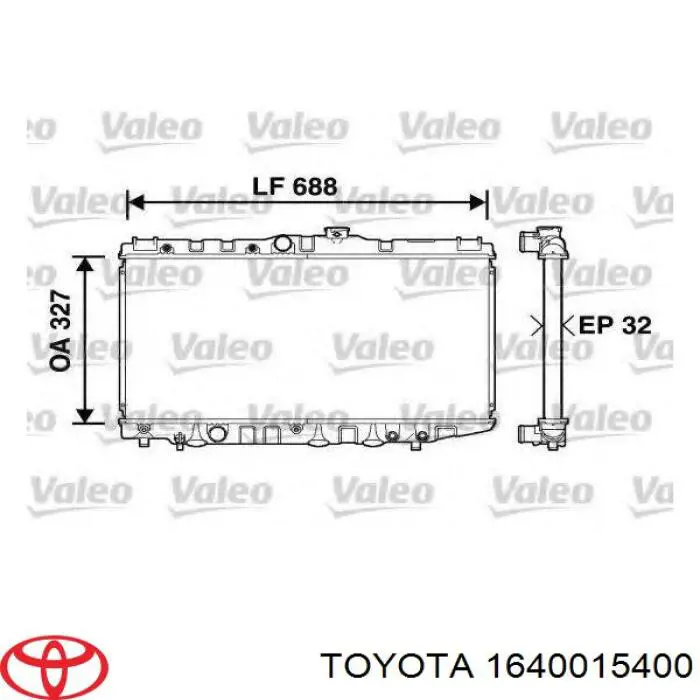Радиатор охлаждения двигателя Toyota 1640015400 цена, от 743.44 USD