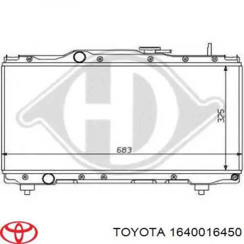 1640016450 Toyota радиатор