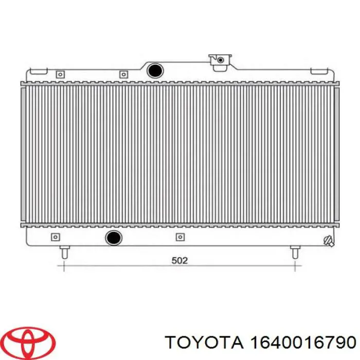 Купить 1640016790 Toyota Радиатор водяной