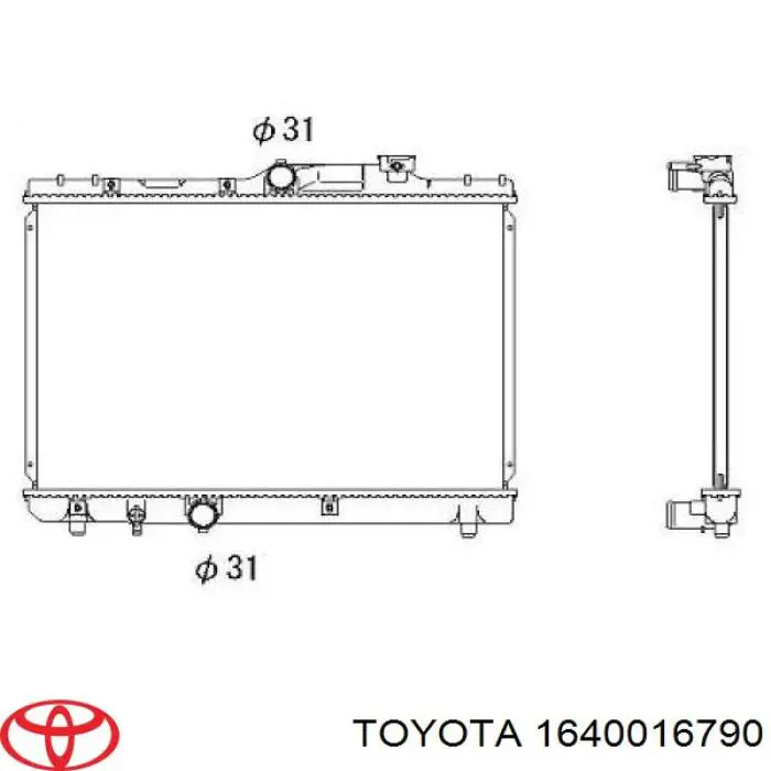 Радиатор 1640016790 Toyota