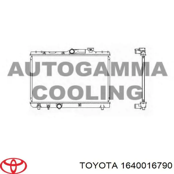 1640016790 Toyota радиатор