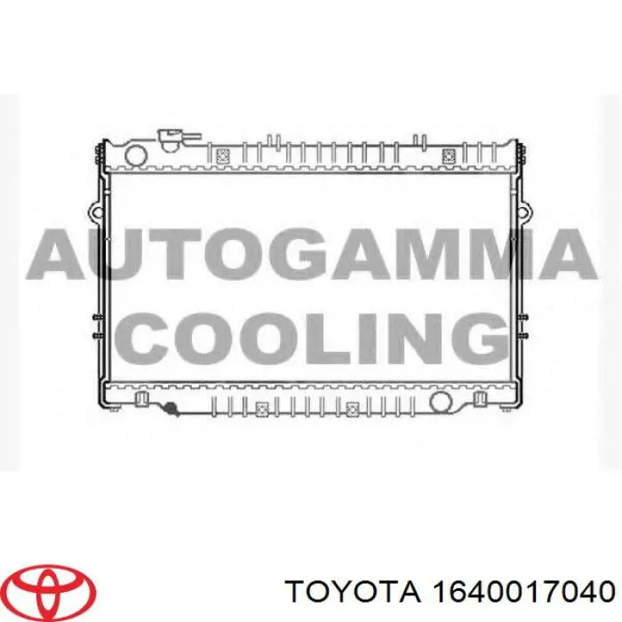 Радиатор 1640017040 Toyota