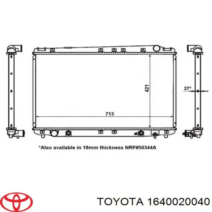 Купить FP70A149KY Koyorad Радиатор водяной