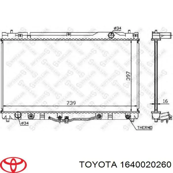Радиатор охлаждения двигателя Toyota 1640020260 цена, от 79.57 USD