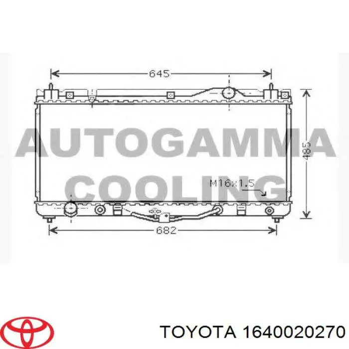 Радиатор охлаждения двигателя Toyota 1640020270 цена, от 82.77 USD