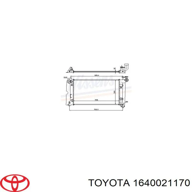 Радиатор 1640021170 Toyota