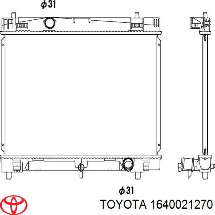 Радиатор 1640021270 Toyota