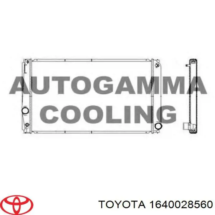 Купить 1640028560 Toyota Радиатор водяной