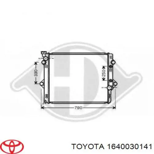 Радиатор 1640067211 Toyota