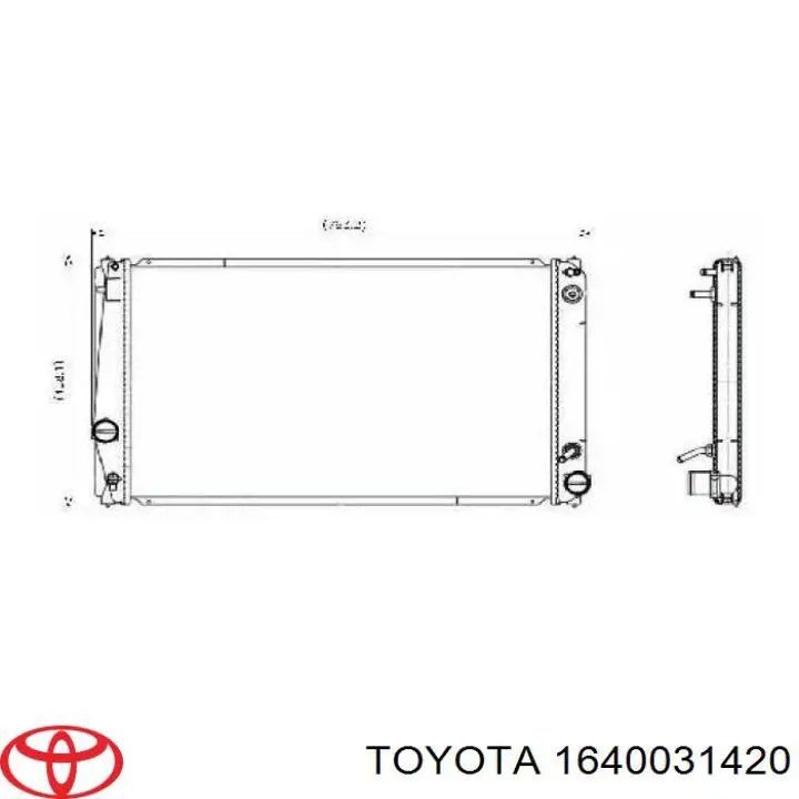 Радиатор охлаждения двигателя Toyota 1640028590 цена, от 75.33 USD