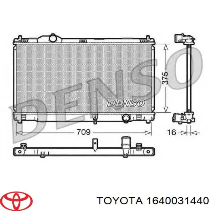 Радиатор 1640031440 Toyota