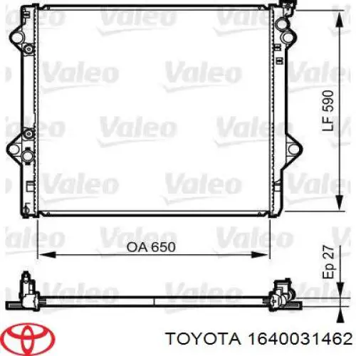 1640031462 Toyota Радиатор основной