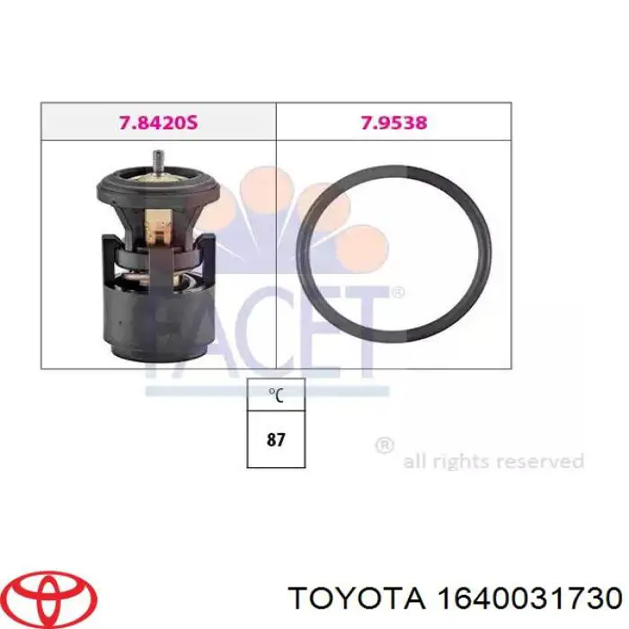 Купить 1640031731 Toyota Радиатор водяной