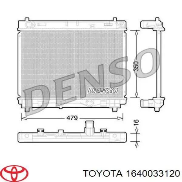 Радиатор охлаждения двигателя Toyota 1640033120 цена, от 156.75 USD