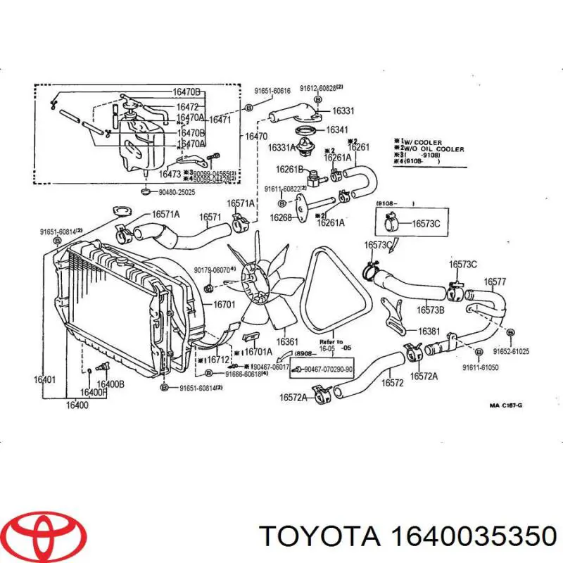 1640035350 Toyota радиатор