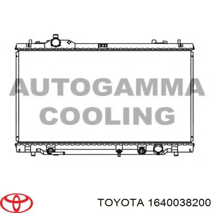 16400-38200 Toyota Радиатор охлаждения двигателя
