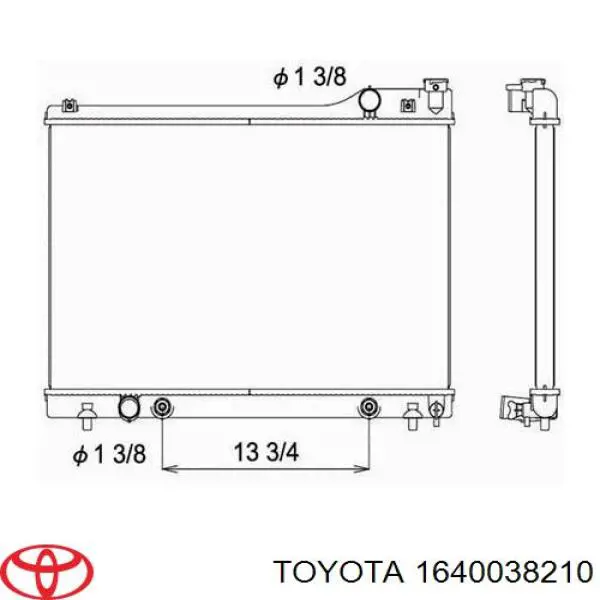 Радиатор 1640038H10 Toyota