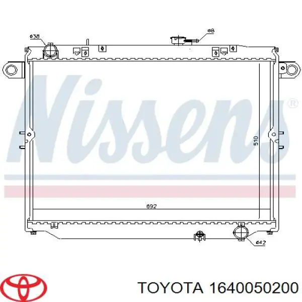 Радиатор охлаждения двигателя Toyota 1640050200 цена, от 106.86 USD