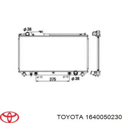 Радиатор охлаждения двигателя Toyota 1640050230 цена, от 90.32 USD