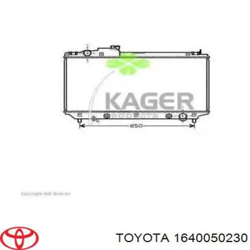 Купить 1640050230 Toyota Радиатор водяной