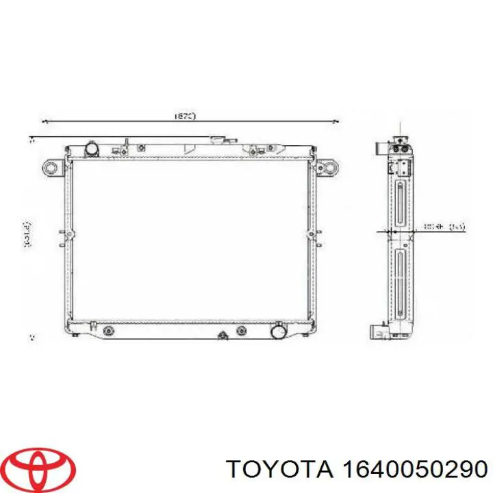 Радиатор охлаждения двигателя Toyota 1640050290 цена, от 142.44 USD