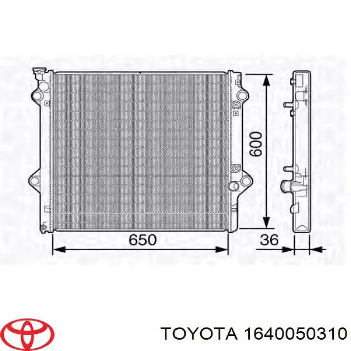 Радиатор 1640050310 Toyota