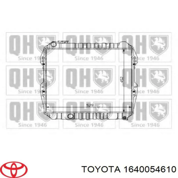 Радиатор 1640054610 Toyota