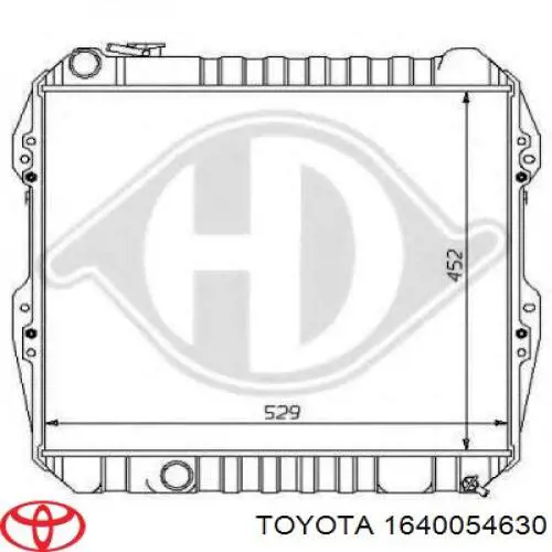 Радиатор 1640054630 Toyota
