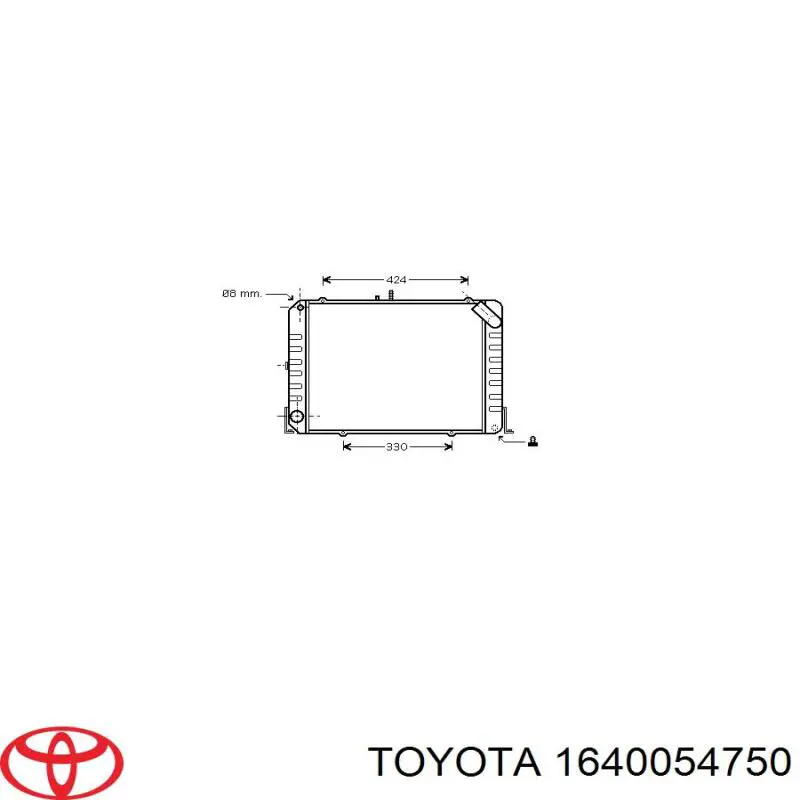 Радиатор 1640054750 Toyota