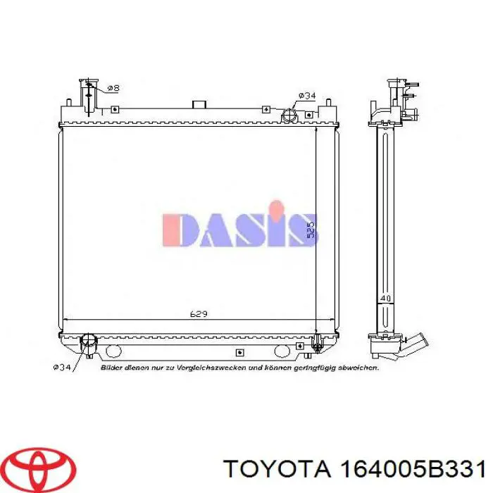 164005B331 Toyota Радиатор основной