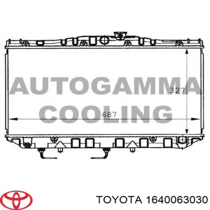 Радиатор охлаждения двигателя Toyota 1640063030 цена, от 537.80 USD
