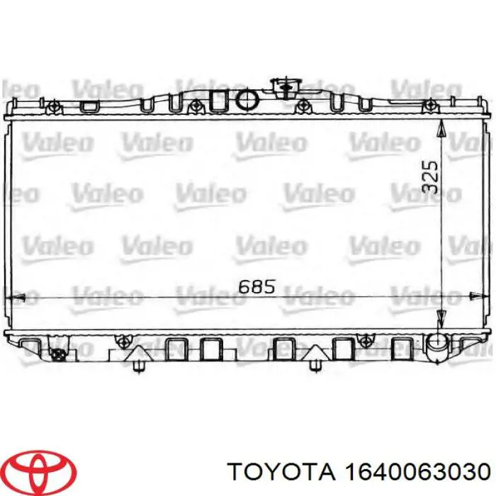Купить 1640063030 Toyota Радиатор водяной