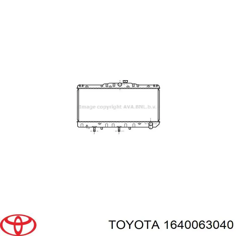 Купить 1640063040 Toyota Радиатор водяной