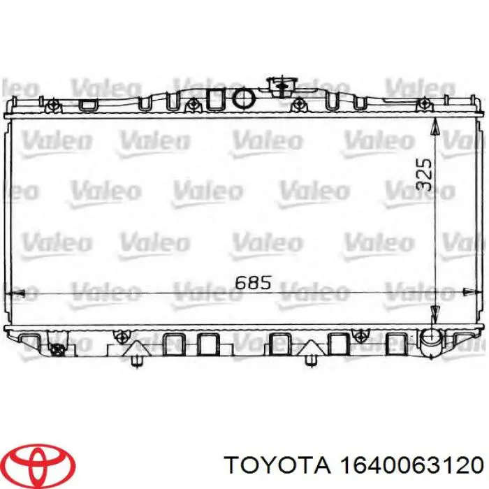 Радиатор охлаждения двигателя Toyota 1640063120 цена, от 537.80 USD
